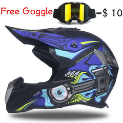 Dirt Biker Helmet & Goggles Set