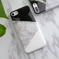 Soft TPU iPhone Case - Marble/Flower Print