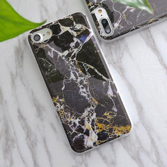 Soft TPU iPhone Case - Marble/Flower Print