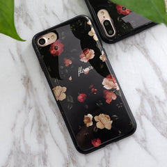 Soft TPU iPhone Case - Marble/Flower Print