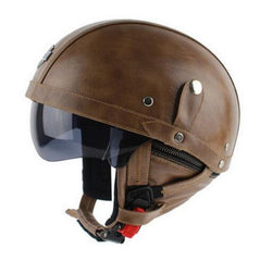 RockBiker Leather Helmet