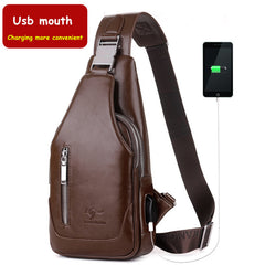 Men's Casual Shoulder PU Lleather Crossbody Bag