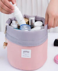 High Quality Barrel Shaped Travel Cosmetic Bag