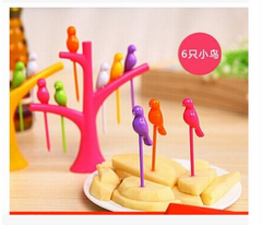 Bird Fruit Snack Dessert Forks