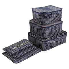 6pcs/set Travel Storage Bags Portable Luggage Organizer