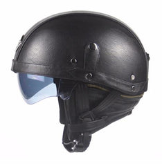 RockBiker Leather Helmet