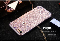 3D Diamond Pattern Soft TPU iPhone Case